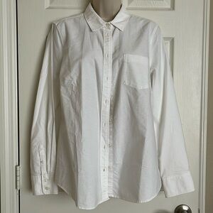 NWOT J Crew Large White Oxford Button Down Shirt